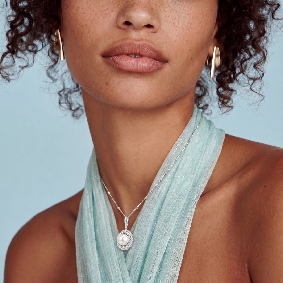 Pearl Halo Necklace | Wrenford & Co.